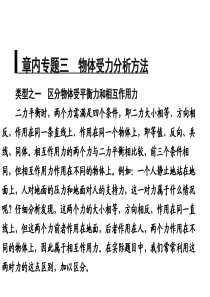 专题三：物体受力分析方法