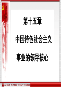 15---第十五章中国特色社会主义事业的领导