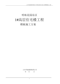 浇剪力墙结构工程模板施工方案_secret