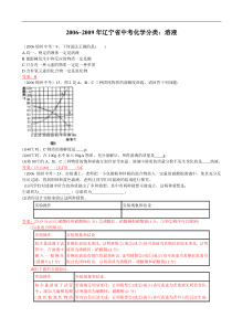 辽宁省中考化学分类：溶液doc