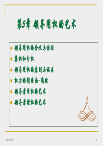 E第5章_领导用权的艺术
