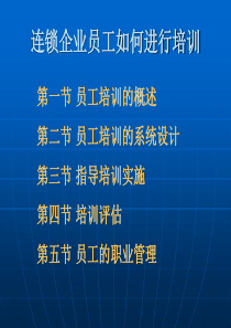 连锁企业员工如何进行培训