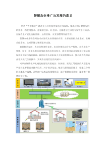 智慧农业推广与发展的意义