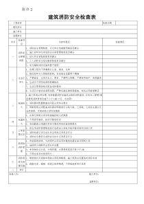 建筑消防检查表