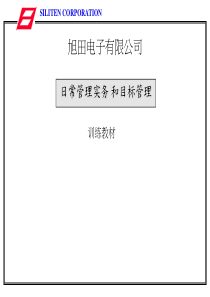 Daily and MBO management日常管理实务 和目标管理