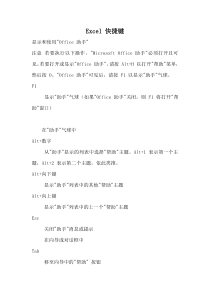 Excel 快捷键汇总及解析