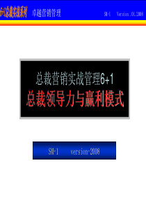 总裁领导力与赢利模式
