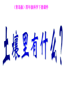 科学四年级下青岛版3.1土壤里有什么课件