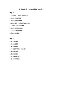 英语高考作文模板超强版(必背)