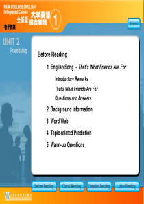 全新版大学英语(第一册)第二版电子教案Unit2