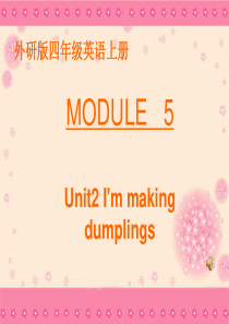 外教版四年级英语上册Module5 Unit2(3)Im making dumplings课件