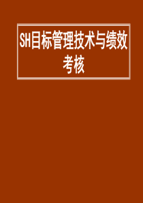 sh目标管理与绩效考核