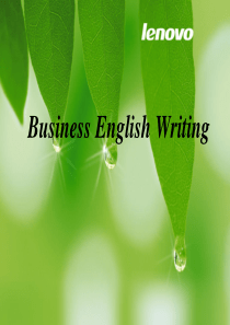 English Business Writing