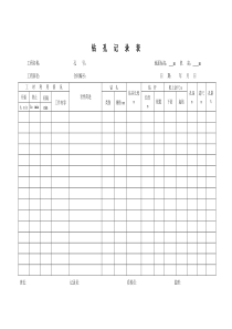帷幕灌浆施工记录表