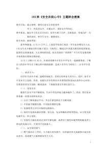 《安全在我心中》主题班会教案