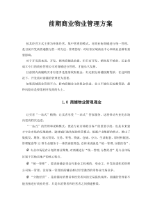 前期商业物业管理方案