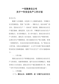 安全工作计划年计划