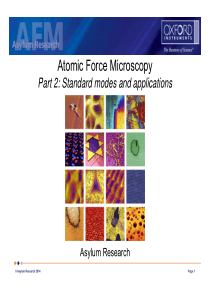 原子力显微镜AFM原理及操作手册