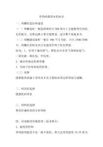 养鸡的最基本的知识