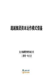 北大纵横―超越集团资本运作模式借鉴