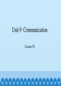 冀教版九年级英语全册Unit-9--Communication-Lesson-54-课件(共16张P