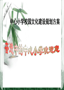 中心小学校园文化规划方案