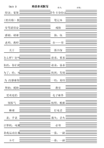 6七年级四线三格英语格式(含单词默写空格)