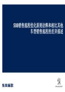 508销售流程优化原则诠释和相比其他车型销售流程的差异描述-XXXX0721