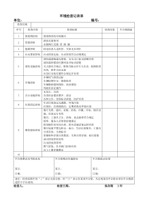 环境检查记录表01