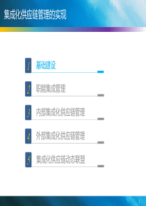 集成化供应链之实现五阶段