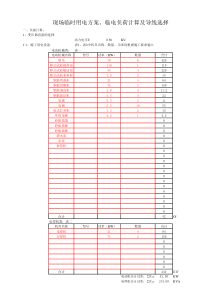 现场临时用电方案模板(参考)