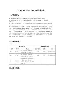 AIX+HACMP+Oracle+双机集群实施步骤