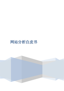 百度统计-网站分析白皮书