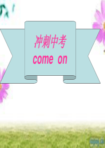 冲刺中考PPT