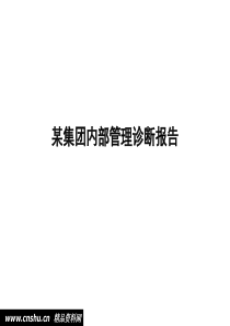 某集团内部管理诊断报告