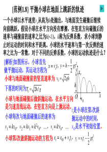 平抛小球在地面上跳跃的轨迹动画