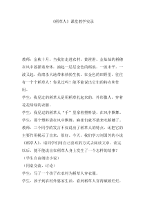 《稻草人》课堂教学实录