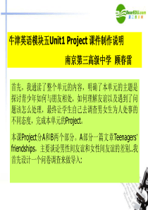 高中英语_Unit1_Project课件_牛津译林版必修5[2]