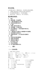 单元目标