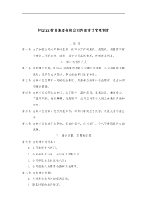 集团公司内部审计管理制度