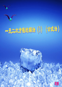 人教九上课件 22.2.2 公式法解一元二次方程