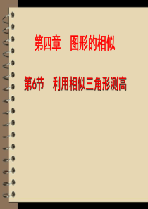 北师大版九年级数学上册《4-6+相似三角形的测高》课件(共13张PPT)