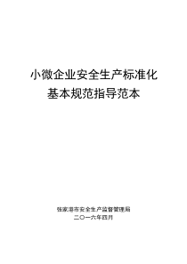 小微企业安全生产标准化模板