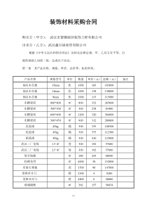 装饰材料采购合同样本