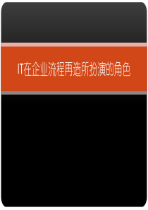 IT在企业流程再造所扮演的角色(PPT43页)