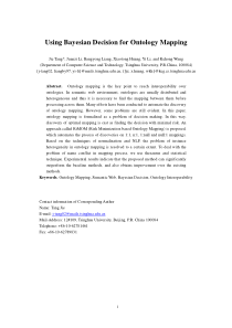 1 1 Using Bayesian Decision for Ontology Mapping