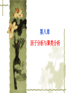 第8章-因子分析与聚类分析(含SPSS)