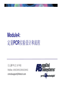 Module4定量PCR实验设计和流程