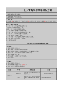 北大青鸟09年渠道招生方案