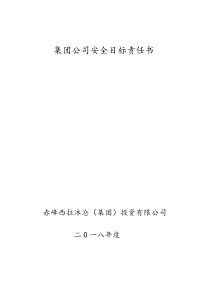 安全目标责任书（DOC32页）